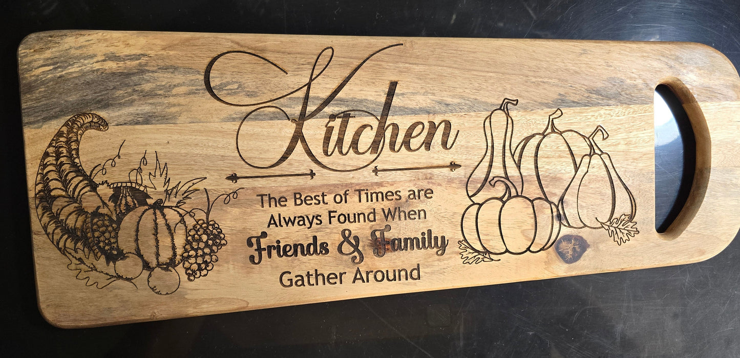 Wood "Kitchen Thanksgiving" Cutting Board