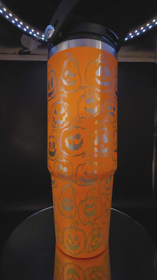 30oz Tumbler Pumpkins full wrap (With Top Handle)